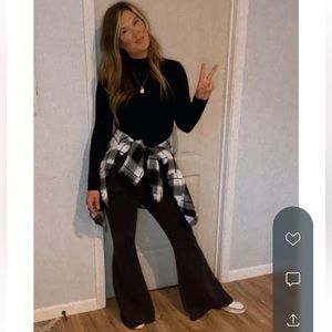 Flare scuba material pants